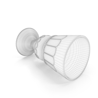 Absinthe Pontarlier Reservoir Glass Tipped Over Wireframe PNG & PSD Images