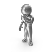 Silver Stickman Thinking PNG & PSD Images