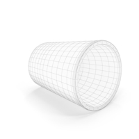 Shot Glass Tipped Over Wireframe PNG & PSD Images