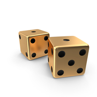 Double One Gold Dices PNG & PSD Images