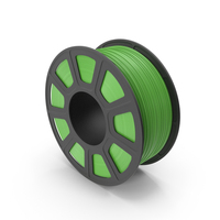3D打印机细丝绿色PNG和PSD图像