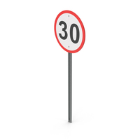 Maximum Speed 30 Road Sign PNG & PSD Images