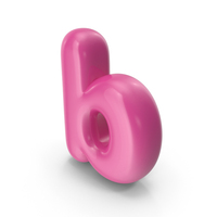 Pink Toon Lowercase Letter B PNG & PSD Images
