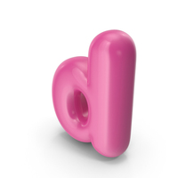 Pink Toon Lowercase Letter D PNG & PSD Images