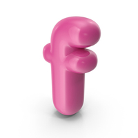 Pink Toon Lowercase Letter F PNG & PSD Images