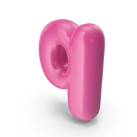 Pink Toon Lowercase Letter Q PNG & PSD Images