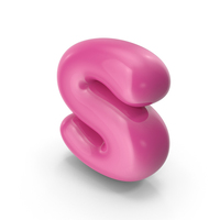 Pink Toon Lowercase Letter S PNG & PSD Images