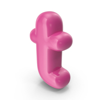 Pink Toon Lowercase Letter T PNG & PSD Images