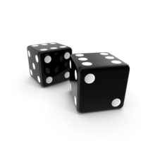 Double Six Black Dices PNG & PSD Images