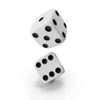 Black & White Falling Dices PNG & PSD Images