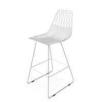 White Lucy Counter Stool PNG & PSD Images