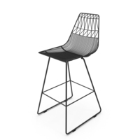 Black Lucy Counter Stool PNG & PSD Images