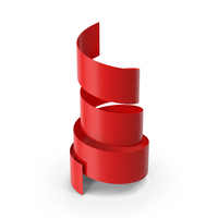 Red Curly Ribbon PNG & PSD Images