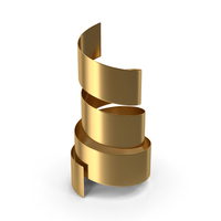 Curly Ribbon Gold PNG & PSD Images