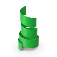 Green Curly Ribbon PNG & PSD Images