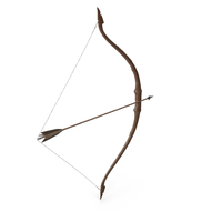 Archery Wooden Bow Drawn With An Arrow PNG & PSD Images