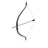 Dark Bow Drawn With Black Arrow PNG & PSD Images