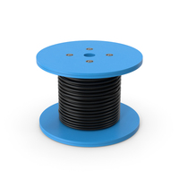 Blue Cable Reel Drum PNG & PSD Images