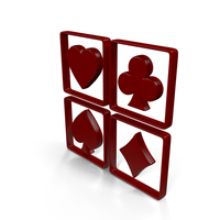 Red Playing Cards Symbol PNG & PSD Images