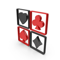 Black & Red Playing Cards Symbol PNG & PSD Images