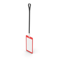 Hanging Red ID Badge PNG & PSD Images