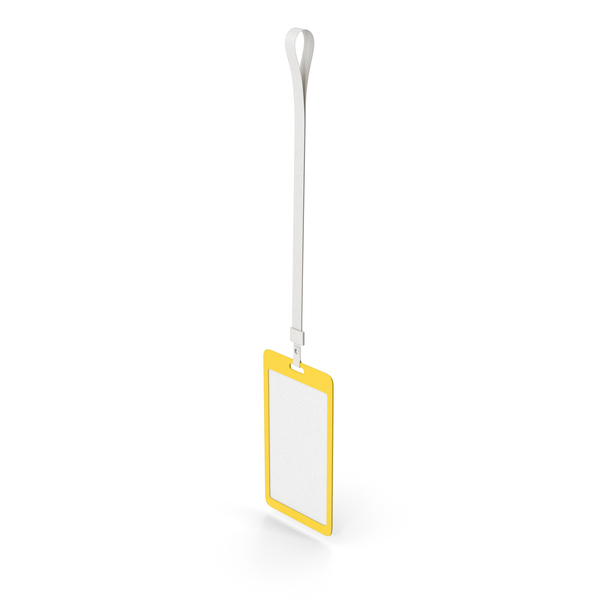 Hanging Yellow ID Badge PNG & PSD Images