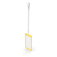 Hanging Yellow ID Badge PNG & PSD Images