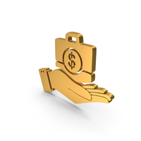 Dollar Briefcase Care Money Hand Gold PNG & PSD Images