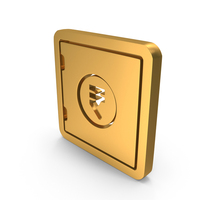 Locker Rupee Bank Save Money Gold PNG & PSD Images