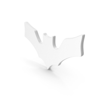 White Halloween Bat Symbol PNG & PSD Images