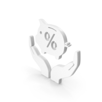 Piggy Bank Care Loan Percent White PNG & PSD Images