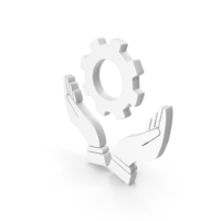 White Settings Support Symbol PNG & PSD Images