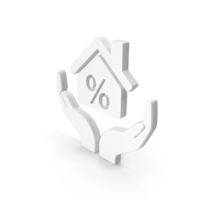 White Home Loan Percent Symbol PNG & PSD Images