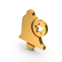 Bell Notification Star Favourite Gold PNG & PSD Images