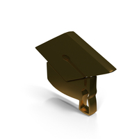Gold Graduation Hat Icon PNG & PSD Images