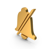 Notification Bell Block Gold PNG & PSD Images