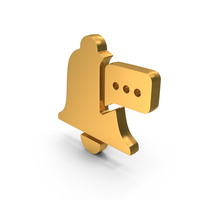 Notification Bell Messenger Gold PNG & PSD Images