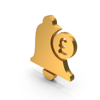 Notification Bell Pound Gold PNG & PSD Images