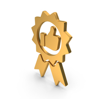 Badge Thumps Up Like Gold PNG & PSD Images