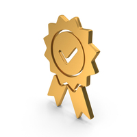 Badge Tick Mark Gold PNG & PSD Images