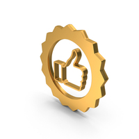 Gold Thumbs Up Like Symbol PNG & PSD Images