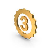 Gold 3rd Position Frame Symbol PNG & PSD Images
