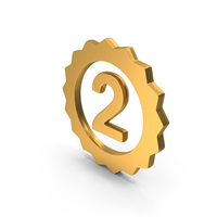 Gold 2nd Position Frame Symbol PNG & PSD Images