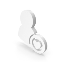 White User Like Heart Symbol PNG & PSD Images