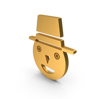 Gold Snowman Icon PNG & PSD Images