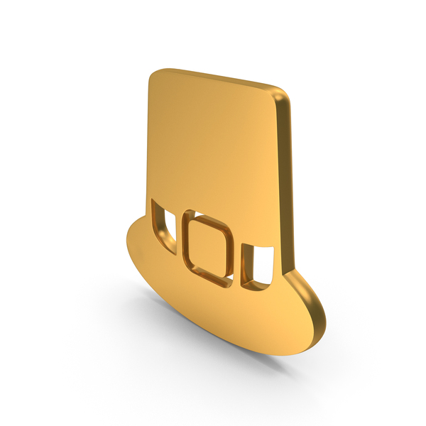 Hat Pilgrim Hat Icon Gold PNG & PSD Images