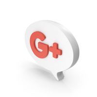 White Dual Sided Google Plus Speech Bubble PNG & PSD Images