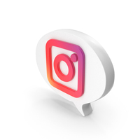 Dual Side Social Media Icon Instagram Chat Bubble PNG & PSD Images
