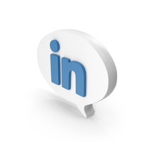Dual Side Social Media Icon Linked in Chat Bubble PNG & PSD Images