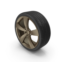 Bronze Colored Alloy Wheel PNG & PSD Images